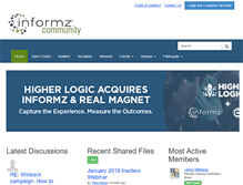 Tablet Screenshot of informz.connectedcommunity.org