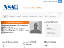 Tablet Screenshot of nsacct.connectedcommunity.org